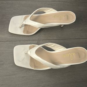 White kitten heel lulu sandal